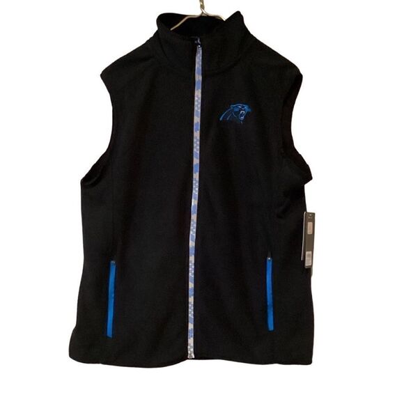 NWT New Carolina Panthers NFL Fleece Vest M Team Apparel 7th Collection - Picture 1 of 13